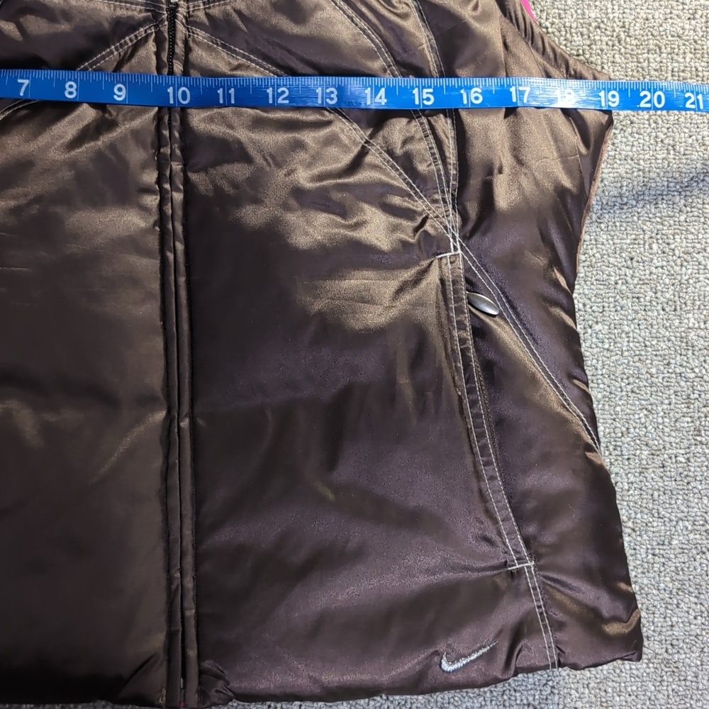 Vintage Deadstock Nike Reversible Down Puffer Vest Size Medium Pink/Copper Brown - Picture 12 of 13